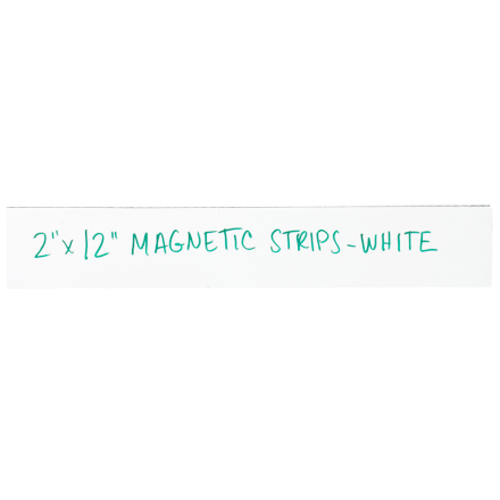 Box Partners LH180 2 x 12 in. White Warehouse Labels - Magnetic Strips