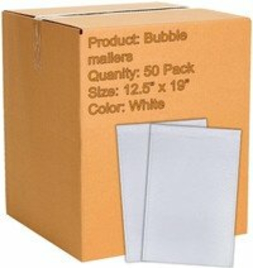 Pack of 50 Poly Bubble Mailers 12.5x19 Airjackets Padded Envelopes 12