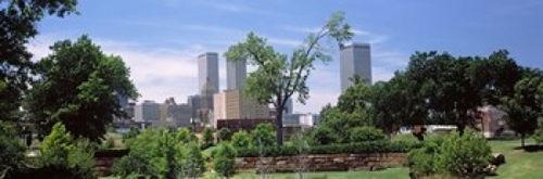 Downtown skyline from Centennial Park  Tulsa  Oklahoma  USA Poster Pri