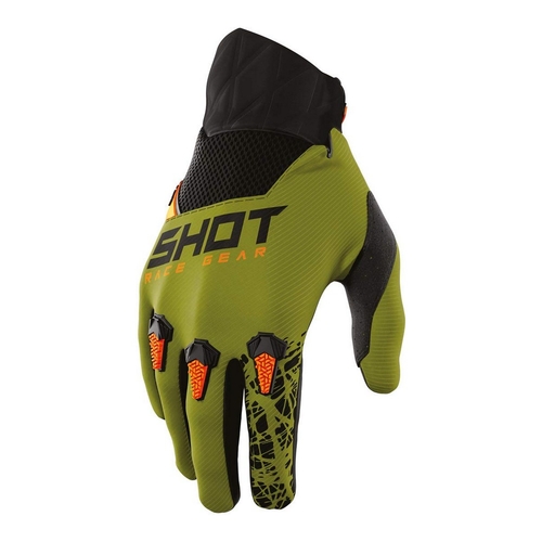 Motorbike Gloves Shot Race Gear Cross Devo Military green Khaki