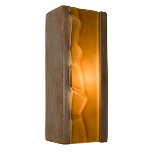 A19 RE118-SP-CM reFusion River Rock Wall Sconce Spice and Caramel