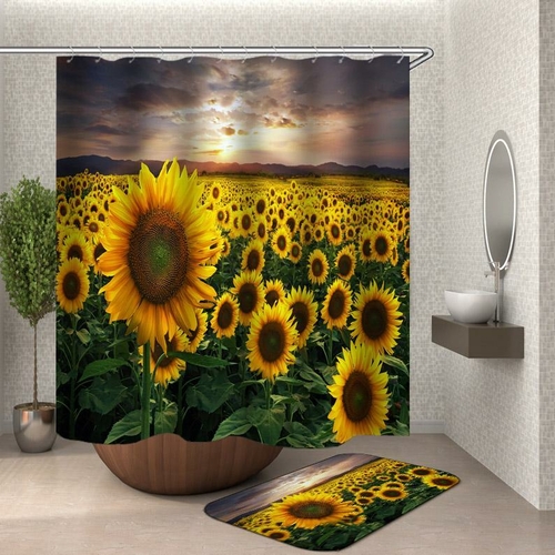 Fresh Sunflower Field Shower Curtain