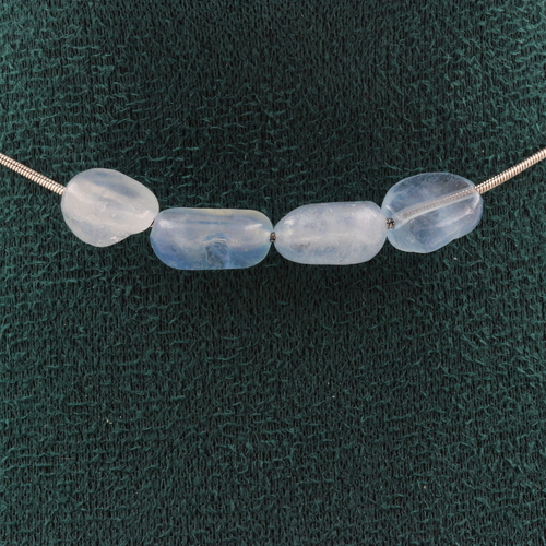 Aquamarine from Brazil 4 beads necklace
