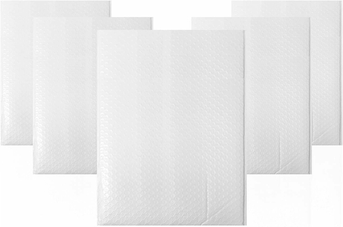 White Bubble Mailers Pack of 50 Bubble Poly Mailers 9.5 x 13.5 White