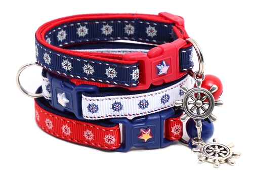 Main Ships Wheels Breakaway Cat Collar image