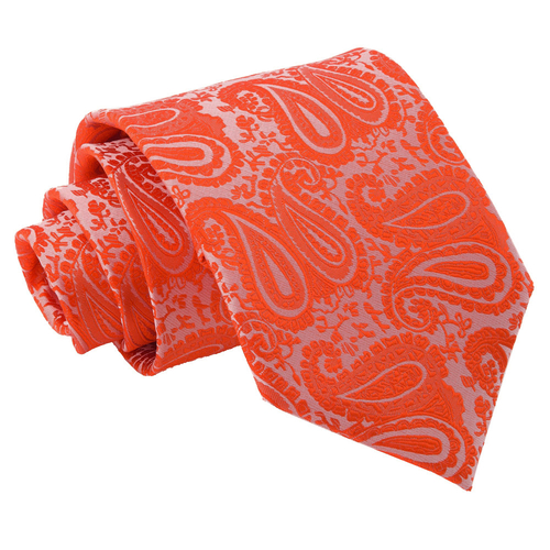 Paisley Classic Tie - Burnt Orange