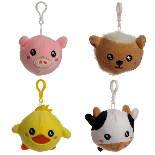 Squishy Cuddlies Cute Keyring - Farm Animals