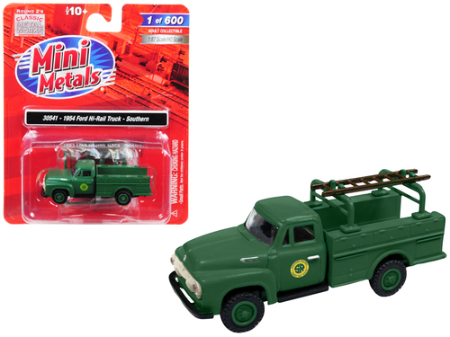 1954 Ford Hi-Rail Truck \Southern\" Green with Accessories 1/87 (HO)
