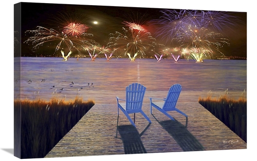 Global Gallery GCS-460435-2030-142 20 x 30 in. Fireworks Over Idle Hou