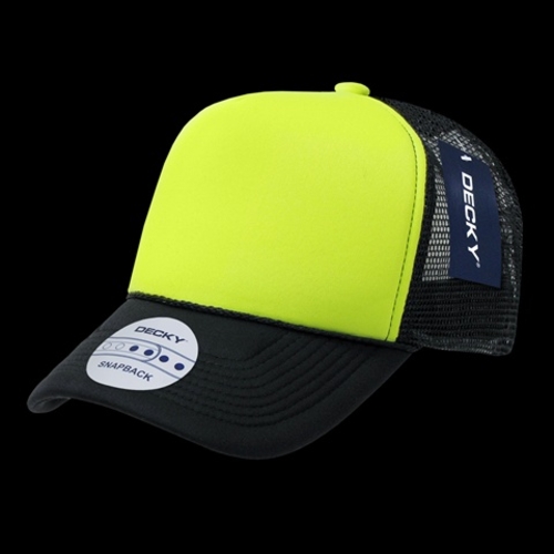 Decky 220-N.YEL Two Tone Neon Trucker Cap- Yellow