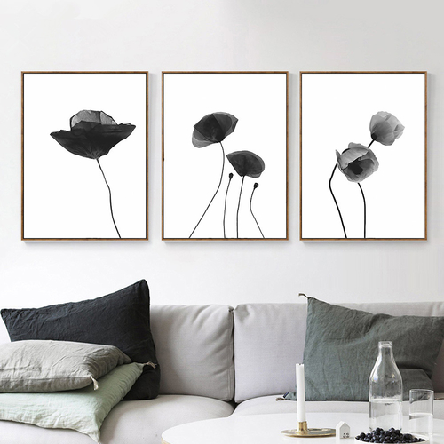 Nordic Art Flowers Plant Canvas Poster