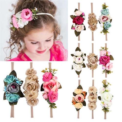 Pretty 3Pcs Bowknot Headbands For Baby Girls Party