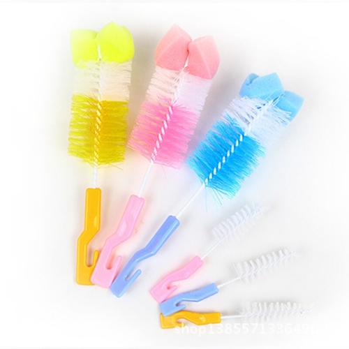 Sponge brush bottle nipple brush head