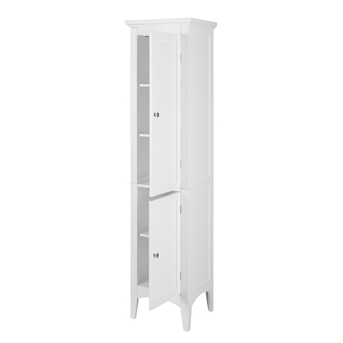 Teamson Home Wooden Bathroom Linen Tall Cabinet