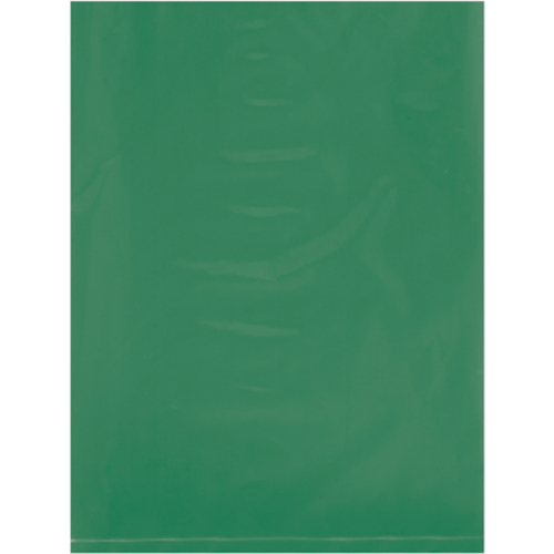 Box Partners PB480G 9 x 12 in. - 2 Mil Green Flat Poly Bags - Pack of 