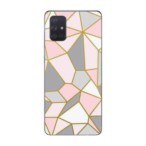 MightySkins SAGA51-Rose Gold Polygon Skin for Samsung Galaxy A51 - Ros