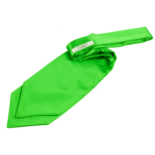 Plain Satin Self-Tie Cravat - Apple Green