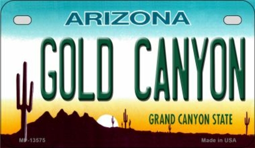 Smart Blonde MP-13575 7 x 4 in. Gold Canyon Arizona Novelty Metal Moto