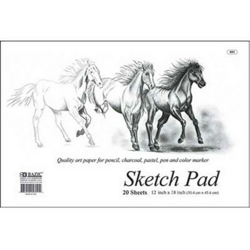 Bazic 551  20 Ct. 18" X 12" Premium Sketch Pad  Case of 48 