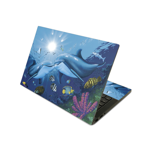 MightySkins RABLST1319-Kissing Dolphins Skin for Razer Blade Stealth 1