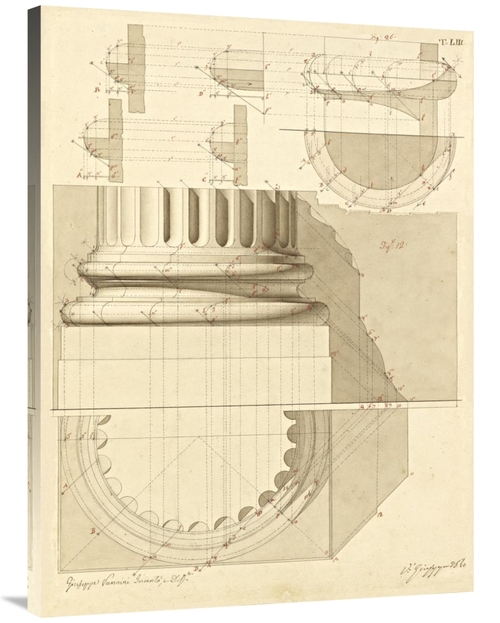 Global Gallery GCS-453930-3040-142 30 x 40 in. Plate 53 for Elements o