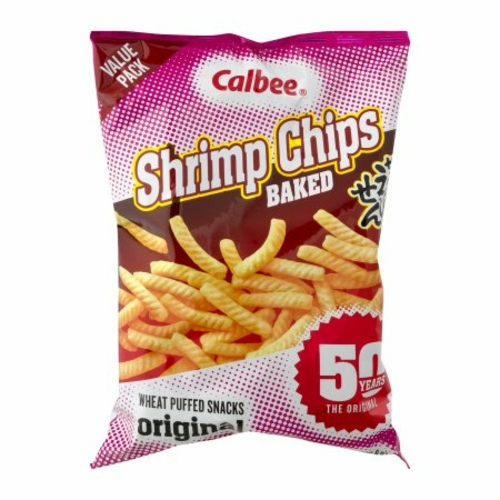 Calbee 114303 8 oz Chip Shrimp Wheat Puffed Snacks - Pack of 12