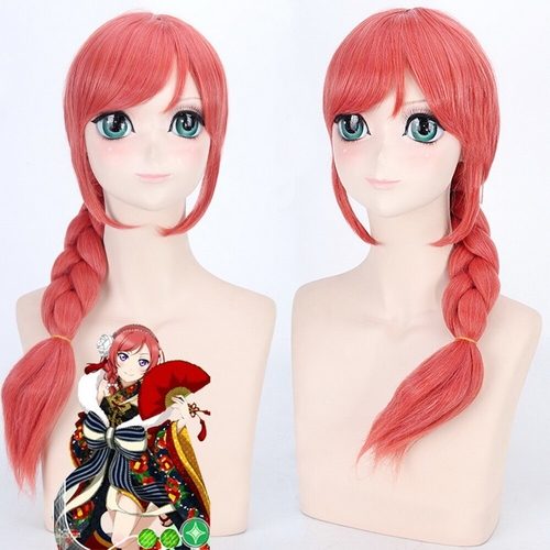 Maki Nishikino Watermelon Red Lovelive Cosplay Wig