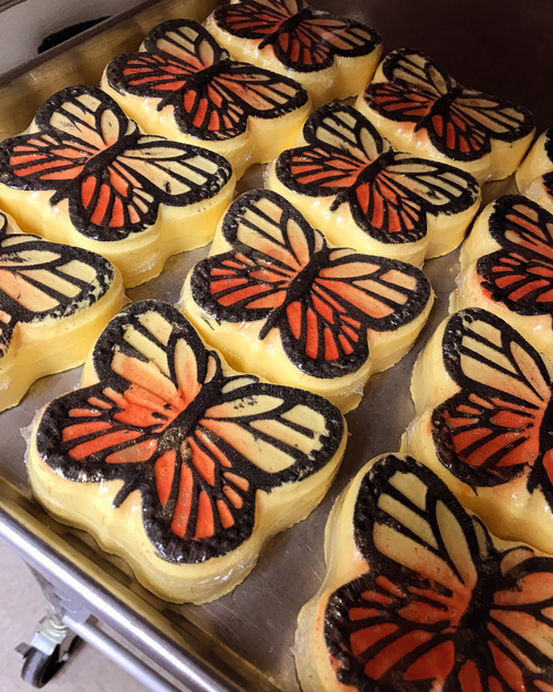 Hand Painted Monarch Butterfly Bath Bomb