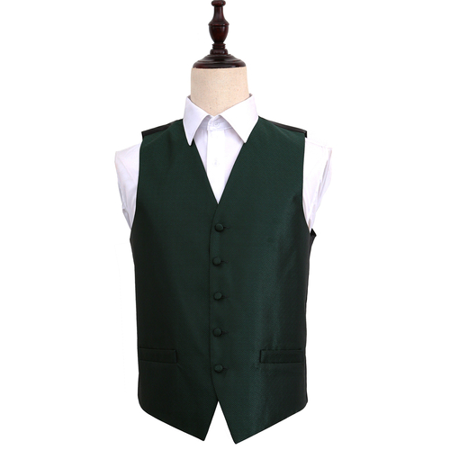 Greek Key Waistcoat - Dark Green, 44'