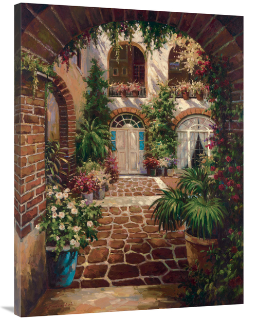 Global Gallery GCS-123255-3040-142 30 x 40 in. Courtyard Vista Art Pri