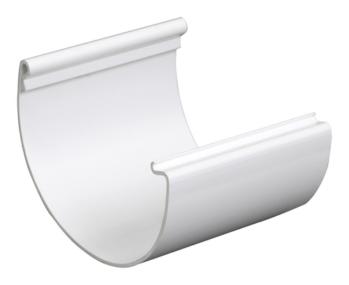 Plastmo 5005370 Classic 4 in. White Vinyl Half Round Gutter Connector