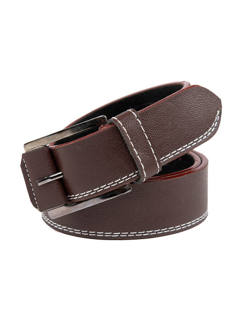 Brown Leatherette Design Belt 