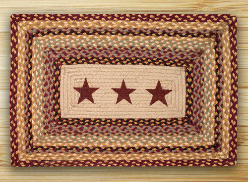 Earth Rugs 88-2745R-357BS Burgundy Stars Rectangle Patch