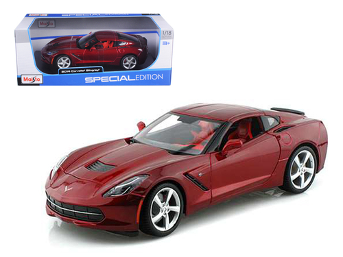 2014 Chevrolet Corvette C7 Stingray Metallic Red 1/18 Diecast Model