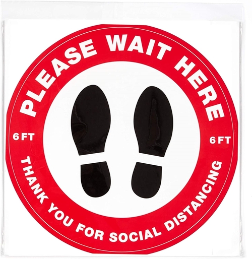 Avery AVE83090 Decals Floor Please Wait Here Sign Wall Sticker Sign Wa