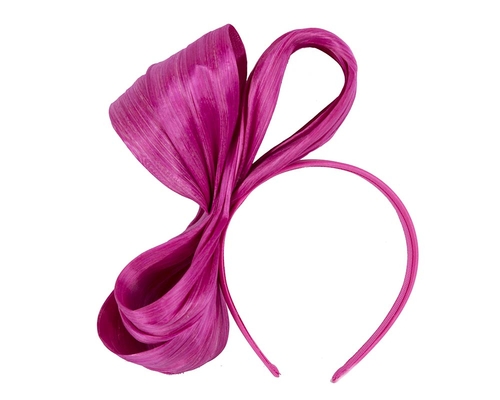 Exclusive fuchsia silk abaca bow