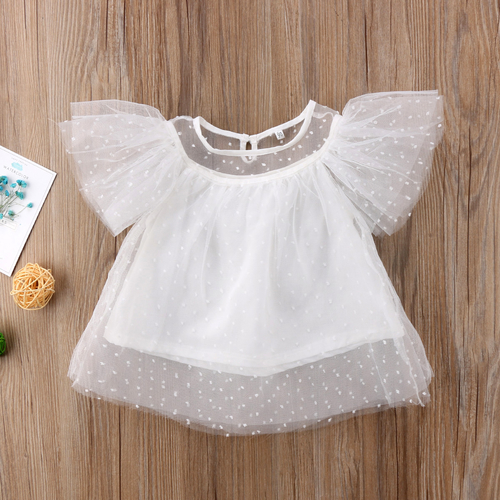 Pure Gorgeous Lace Top Baby Girl Kid White