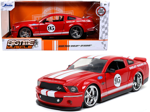 2008 Ford Mustang Shelby GT-500KR #95 Red with White Stripes \Shelby