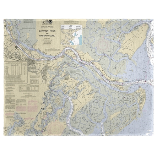 Betsy Drake PM214 Savannah River & Wassaw Sound, GA Nautical Map P