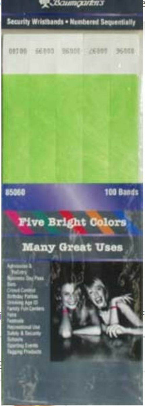 SICURIX Sequentially Number RED Security Wristbands 100 Pack BLUE (850