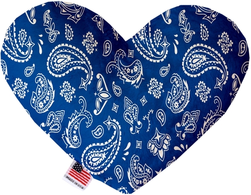 Mirage Pet 1258-CTYHT6 Blue Western Canvas Heart Dog Toy - 6 in.