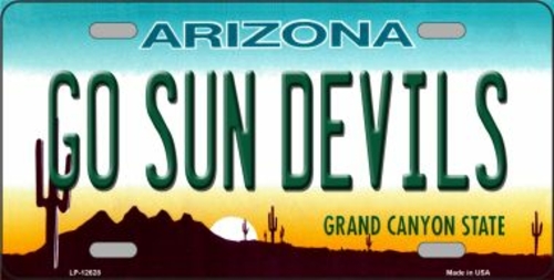 Smart Blonde LP-12628 6 x 12 in. Go Sun Devils Novelty Metal License P