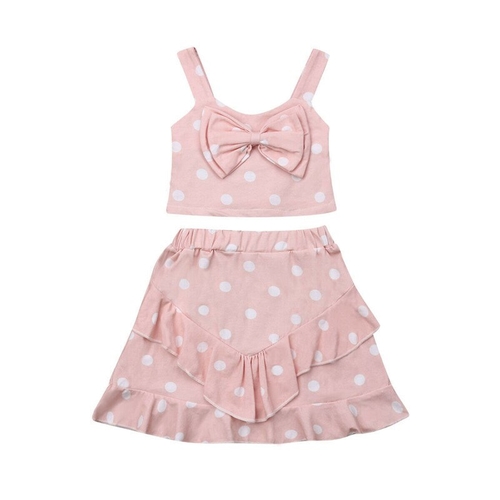 US Stock Toddler Baby Girls Summer Clothes Bow