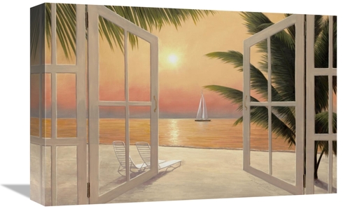 Global Gallery GCS-38450-1218-142 12 x 18 in. Beach Windows Art Print 