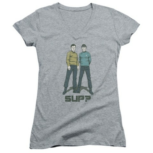 Trevco Star Trek-Sup - Junior Tee - Heather, Large