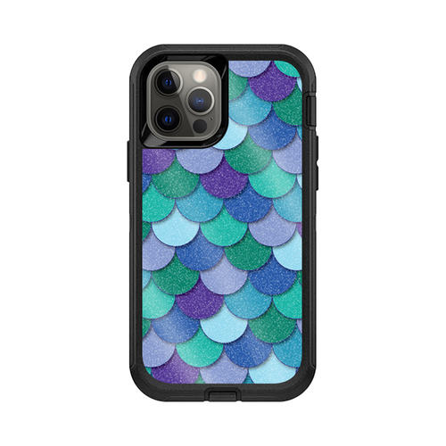 MightySkins GL-OTDIP12-Blue Scales Glossy Glitter Skin for Otterbox De