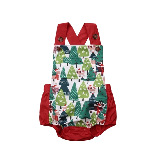 Baby Strap Christmas Bodysuit Baby Boys Girls Xmas