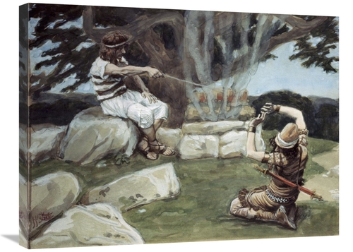 Global Gallery GCS-280209-30-142 30 in. Angel Puts Fire on the Alter o