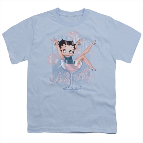 Boop-Pink Champagne - Short Sleeve Youth 18-1 Tee- Light Blue - Large