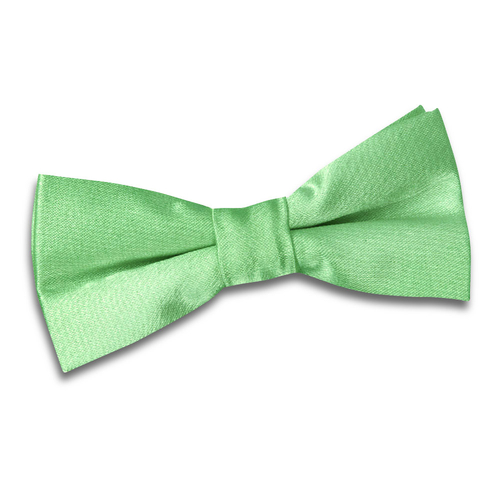 Plain Satin Pre-Tied Bow Tie - Boys - Lime Green